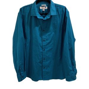 Men’s Old Navy Gingham Signature Slim Fit Button Down Shirt Size XL